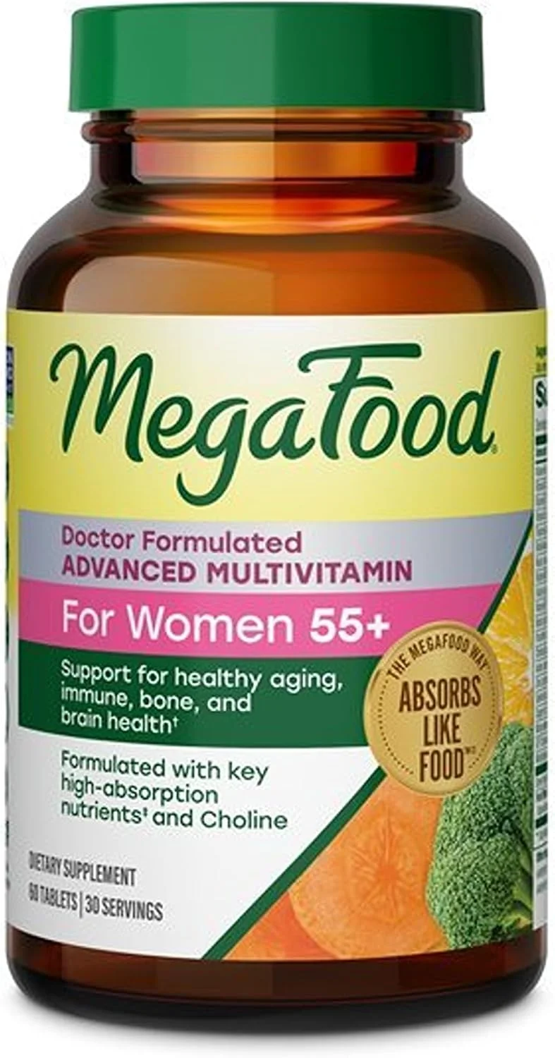 MegaFood Advanced Multivitamin para mujeres 55+ — 60 tabletas