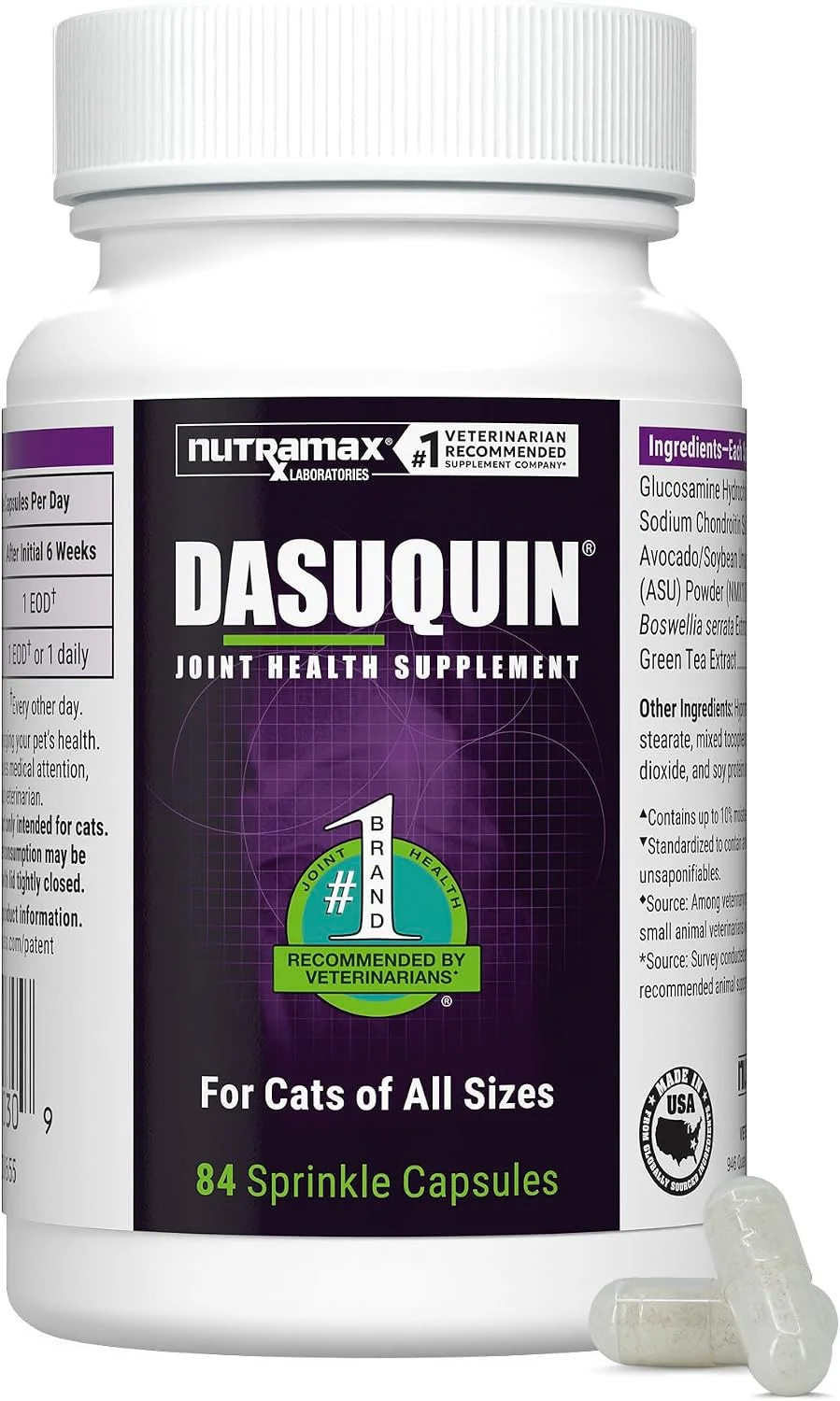 Nutramax Dasuquin para gatos · 84 cápsulas para espolvorear