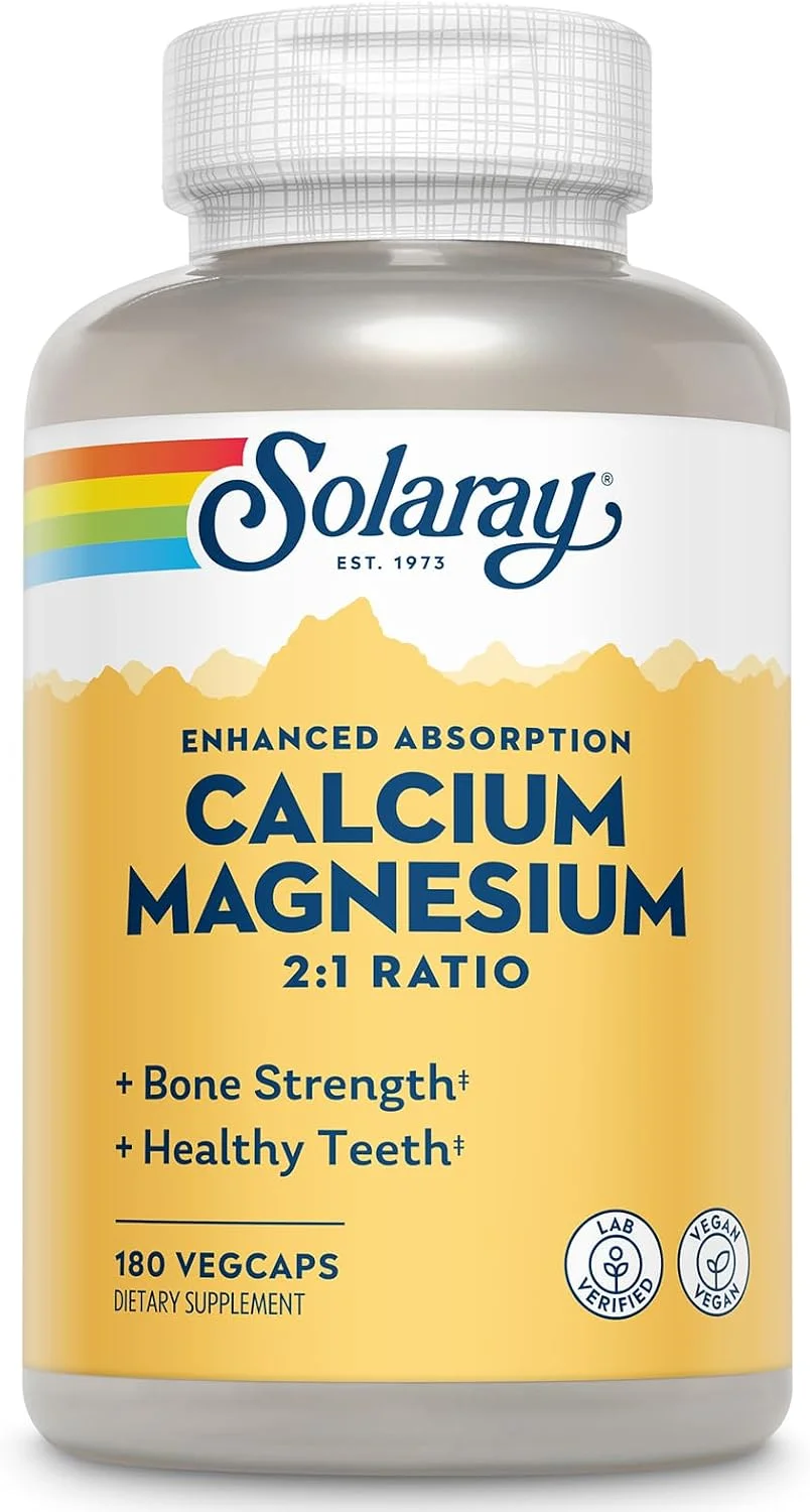 SOLARAY Calcium Magnesium 2:1 – 180 cápsulas