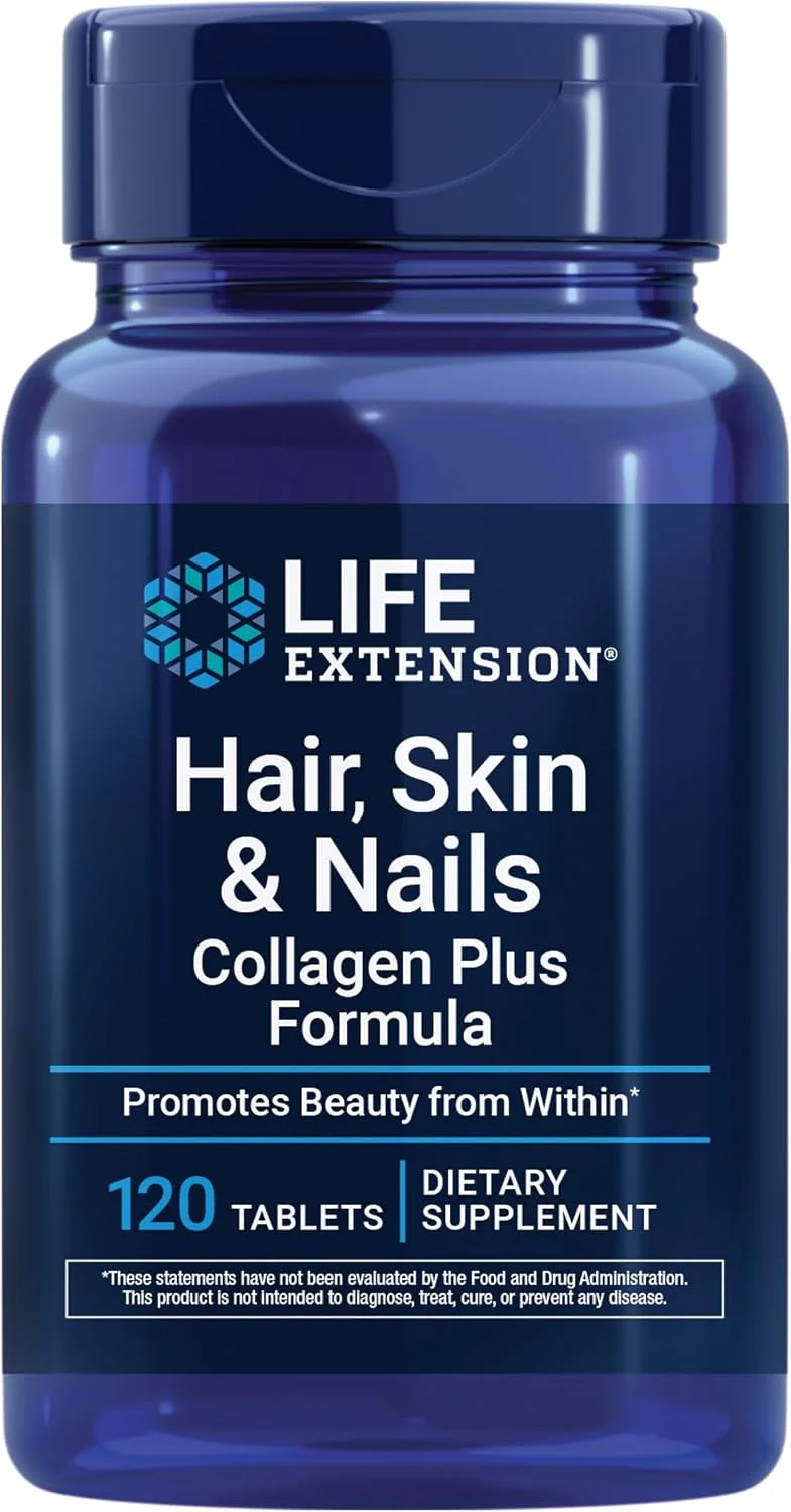 Life Extension Hair, Skin & Nails Collagen Plus – 120 tabletas
