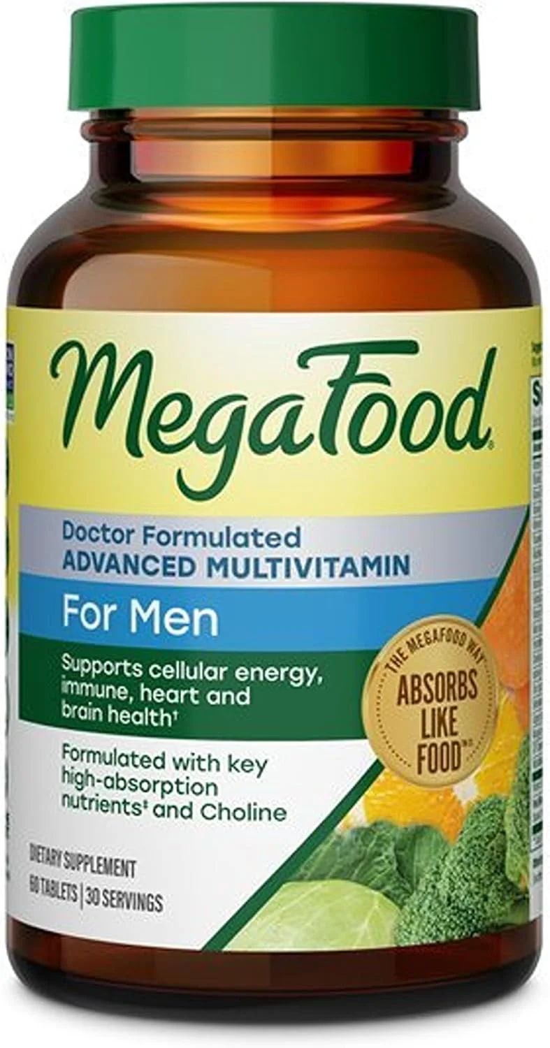 MegaFood Advanced Multivitamin para hombres — 60 tabletas