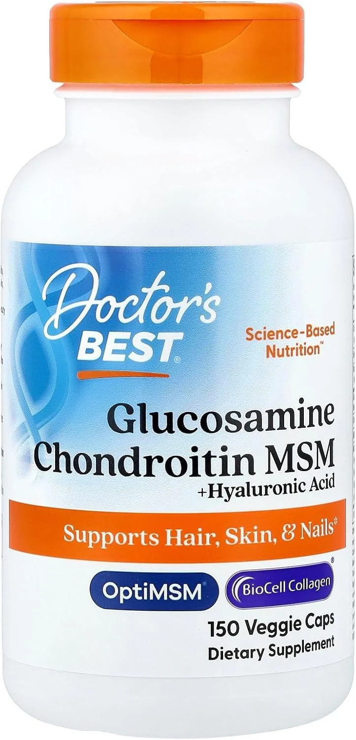 Doctor's Best Glucosamine Chondroitin MSM con Hyaluronic Acid – 150 cápsulas