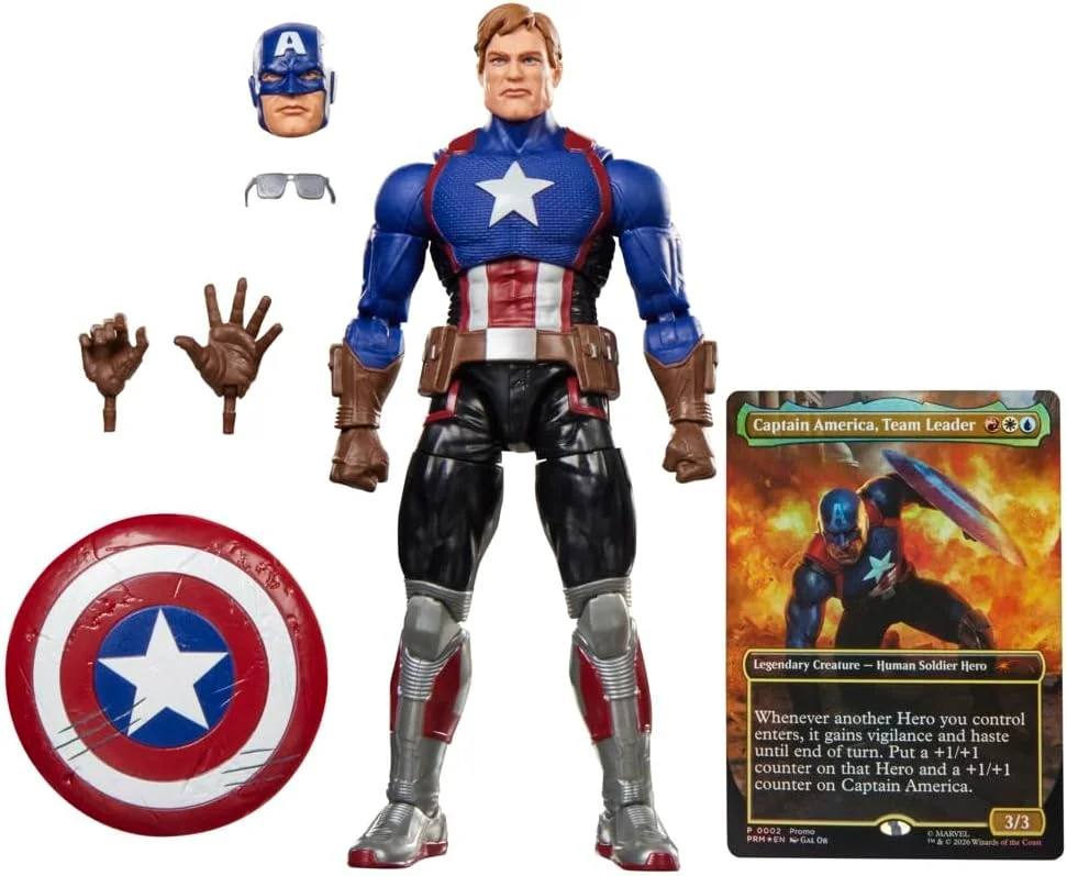 Figura Marvel Legends Capitán América (Magic: The Gathering) 15 cm – Hasbro