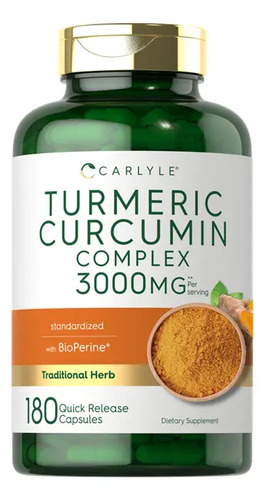 Cúrcuma con Pimienta Negra 3000 mg – 180 cápsulas