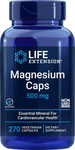 Magnesio 500 mg Óxido, Citrato y Succinato – 270 cápsulas vegetarianas