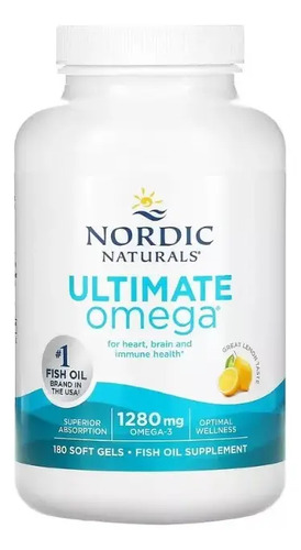 Ultimate Omega 1280 mg sabor Limón – 180 cápsulas