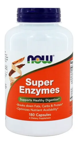 Super Enzymes Enzimas Digestivas – 180 cápsulas