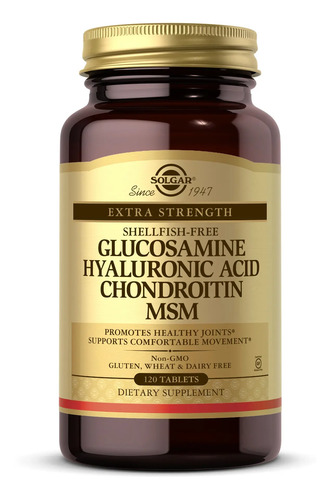 Glucosamina, Ácido Hialurónico, Condroitina y MSM – 120 tabletas