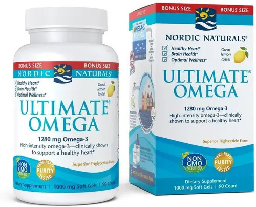 Ultimate Omega 1280 mg sabor Limón – 90 cápsulas