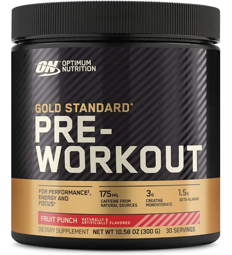 Gold Standard Pre-Workout sabor Fruit Punch – 30 porciones