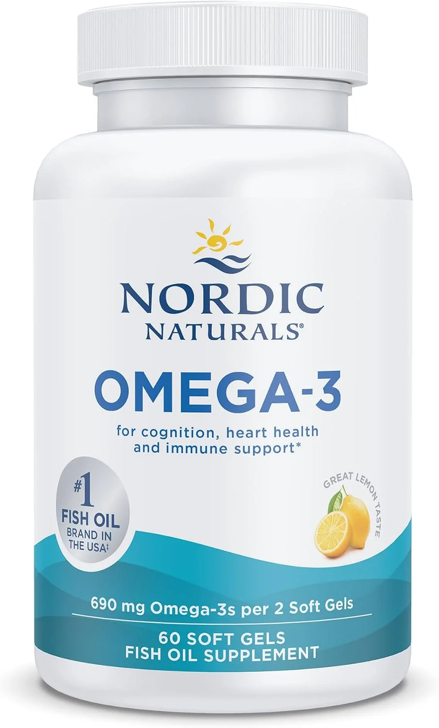 Omega-3 690 mg · Limón · 60 cápsulas blandas
