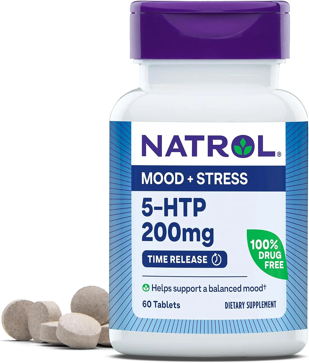 5-HTP 200 mg Liberación Prolongada · 60 tabletas