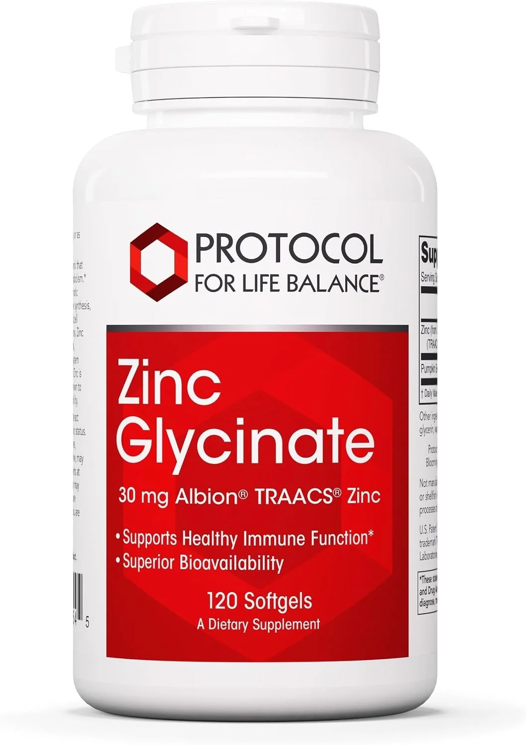 Zinc Glicinato 30 mg · 120 cápsulas blandas