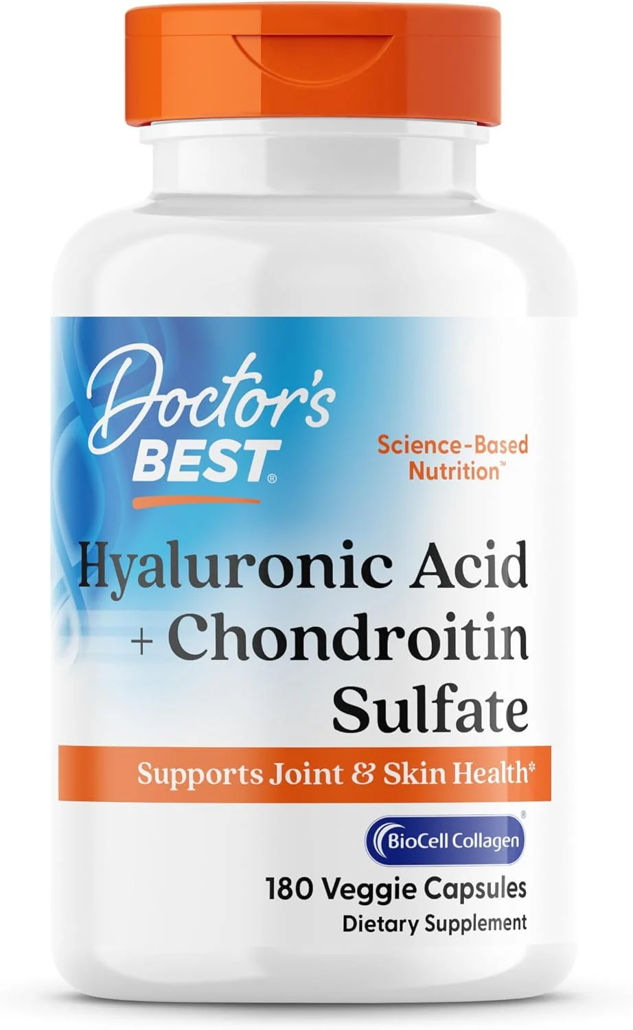 Doctor's Best Hyaluronic Acid con Chondroitin Sulfate – 180 cápsulas