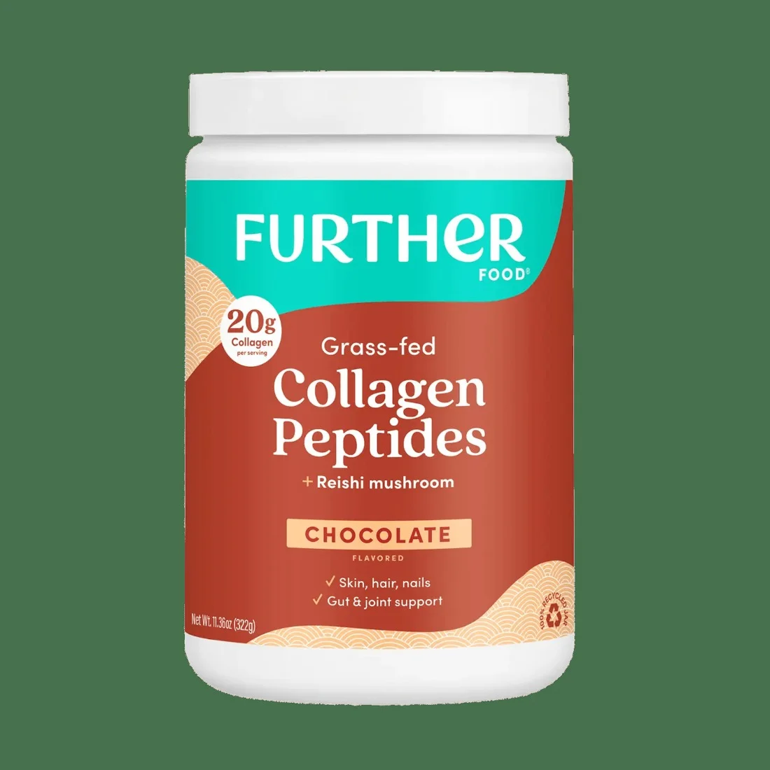 Further Food Colágeno en polvo chocolate — 11 oz / 14 porciones