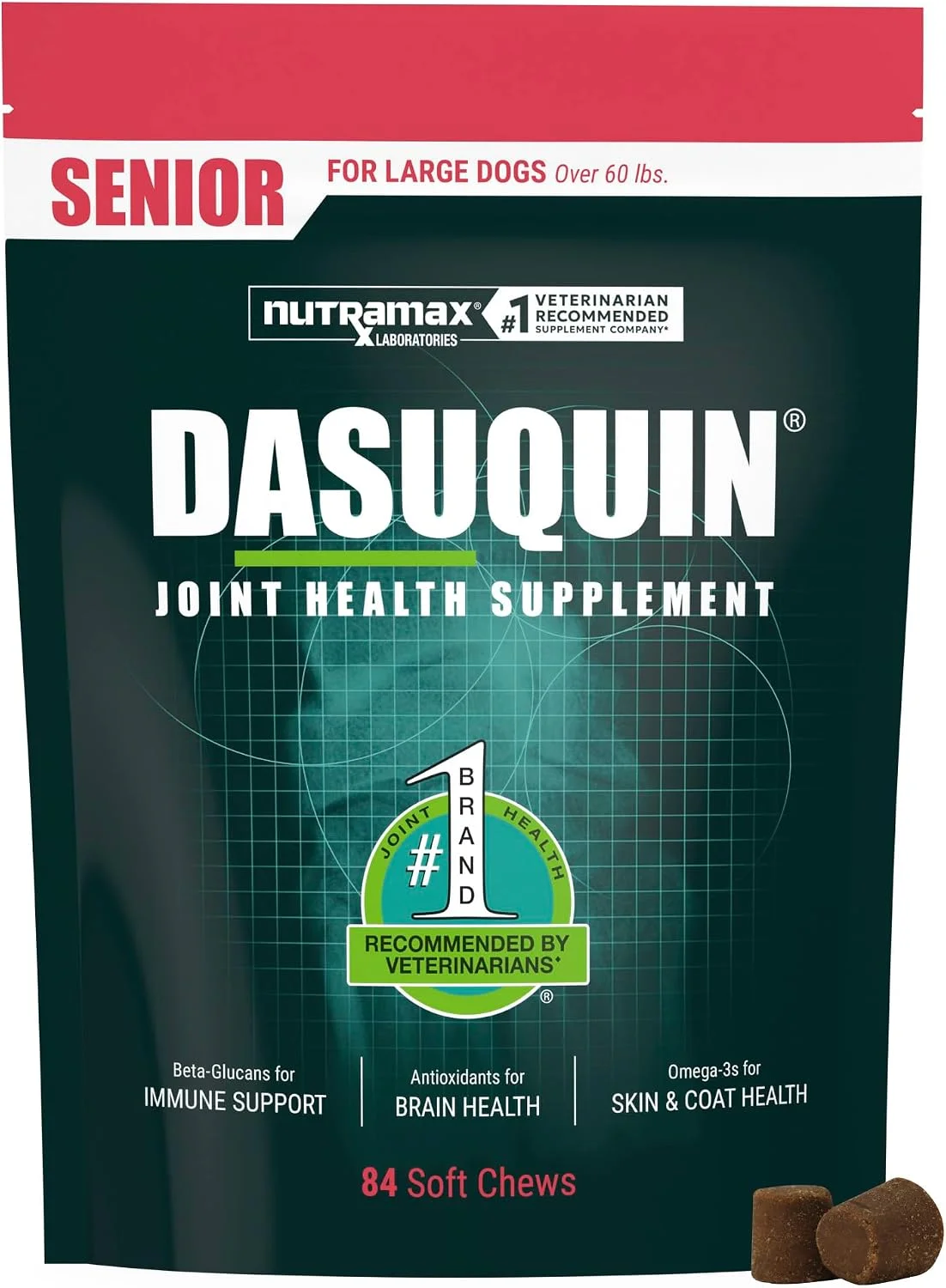Nutramax Dasuquin Senior para perros grandes · 84 masticables blandos