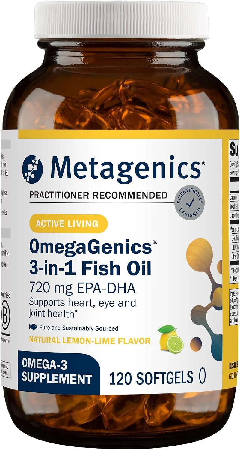 OmegaGenics Omega 3 EPA/DHA 720 mg · 120 cápsulas blandas