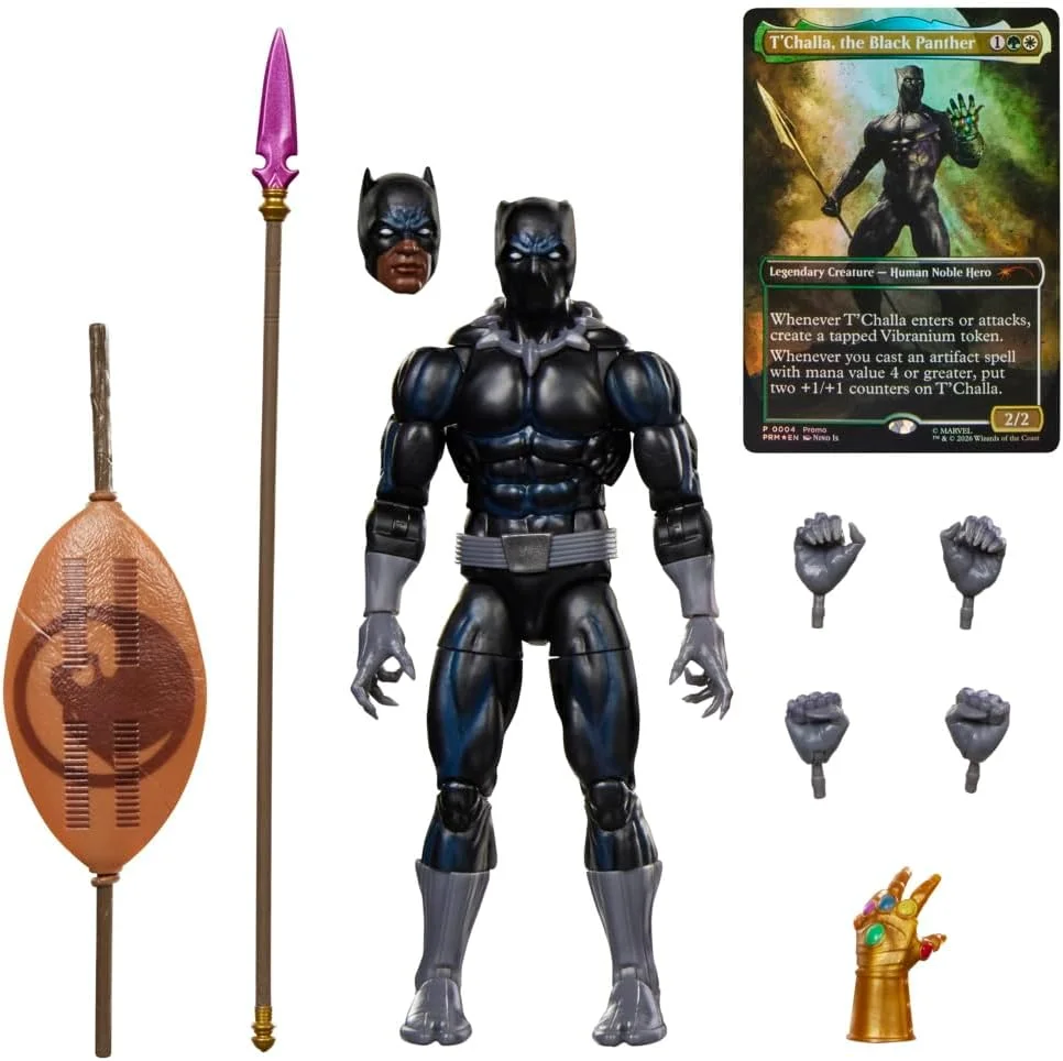 Figura Marvel Legends Pantera Negra (Magic: The Gathering, exclusivo de Amazon) 15 cm – Hasbro