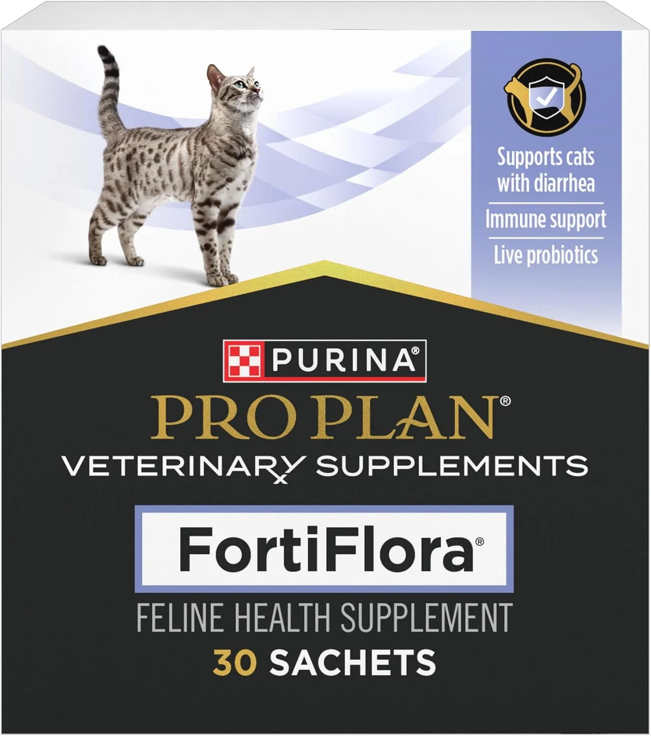 Purina Pro Plan FortiFlora Feline probiótico en polvo para gatos · 30 sobres de 1 g