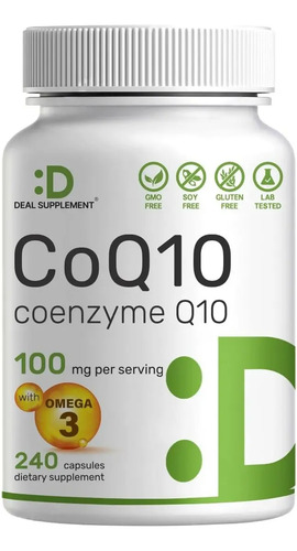 Deal Supplement CoQ10 100 mg con Omega-3 – 240 cápsulas