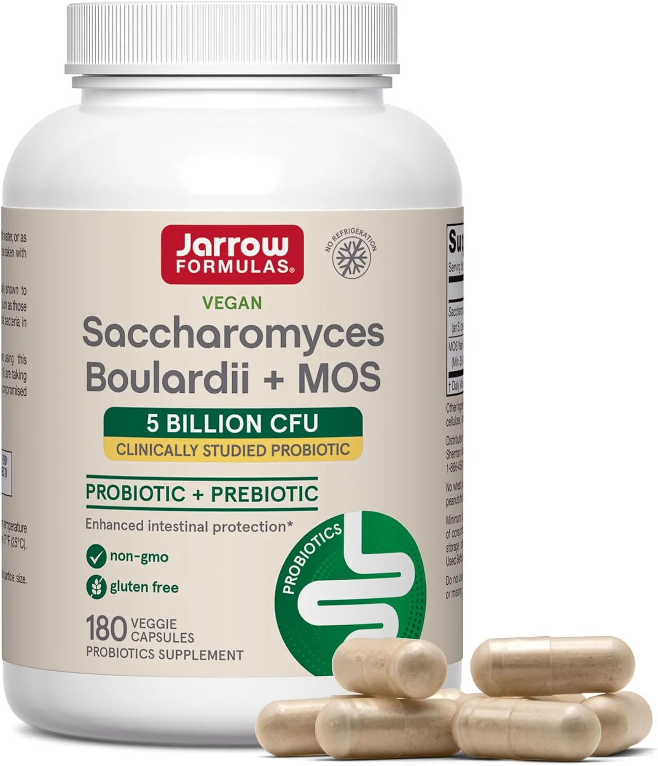 Saccharomyces Boulardii + MOS · 180 cápsulas