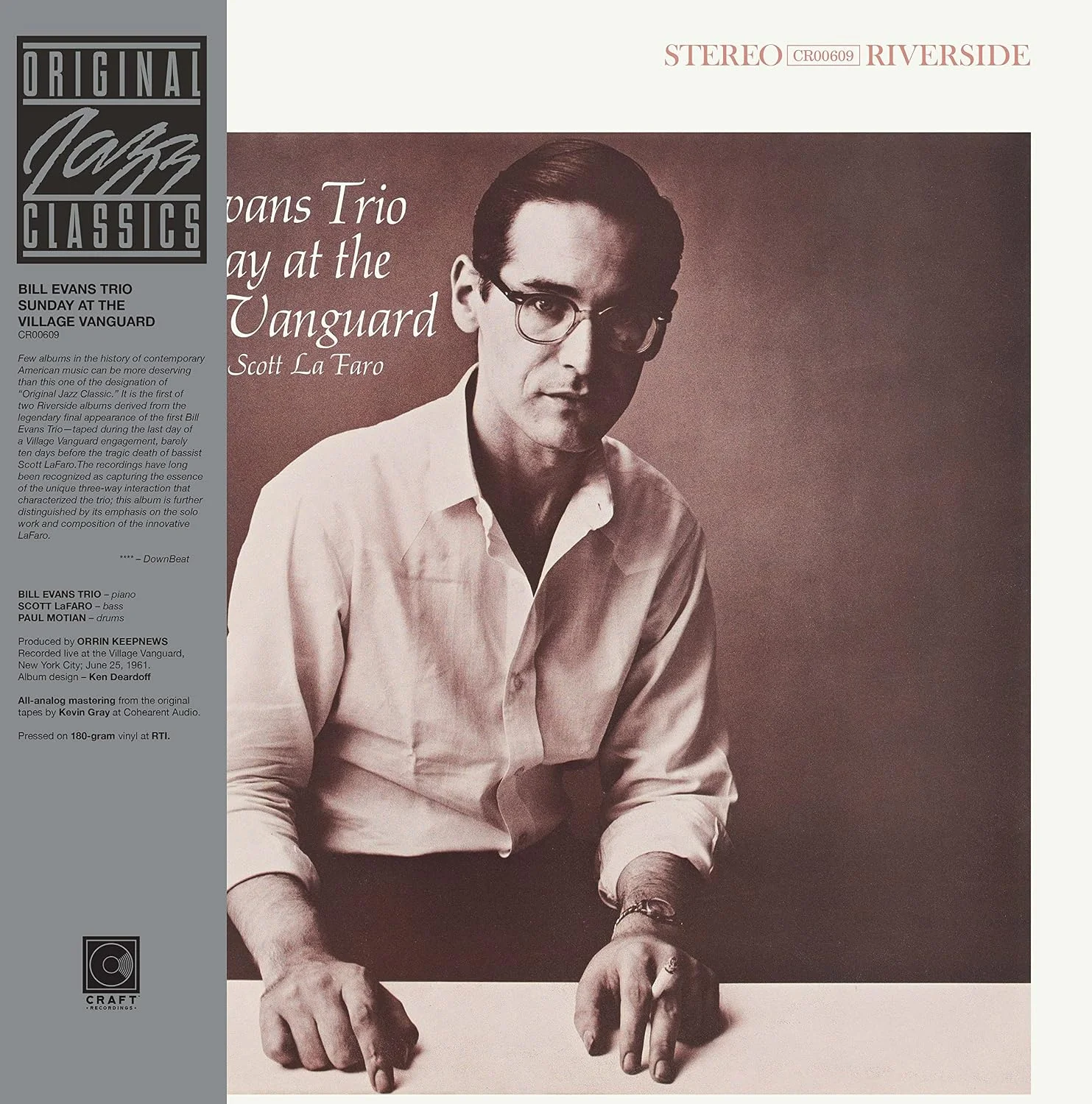 Bill Evans Trio – Sunday at the Village Vanguard (Vinilo, LP, 180 g, Original Jazz Classics)