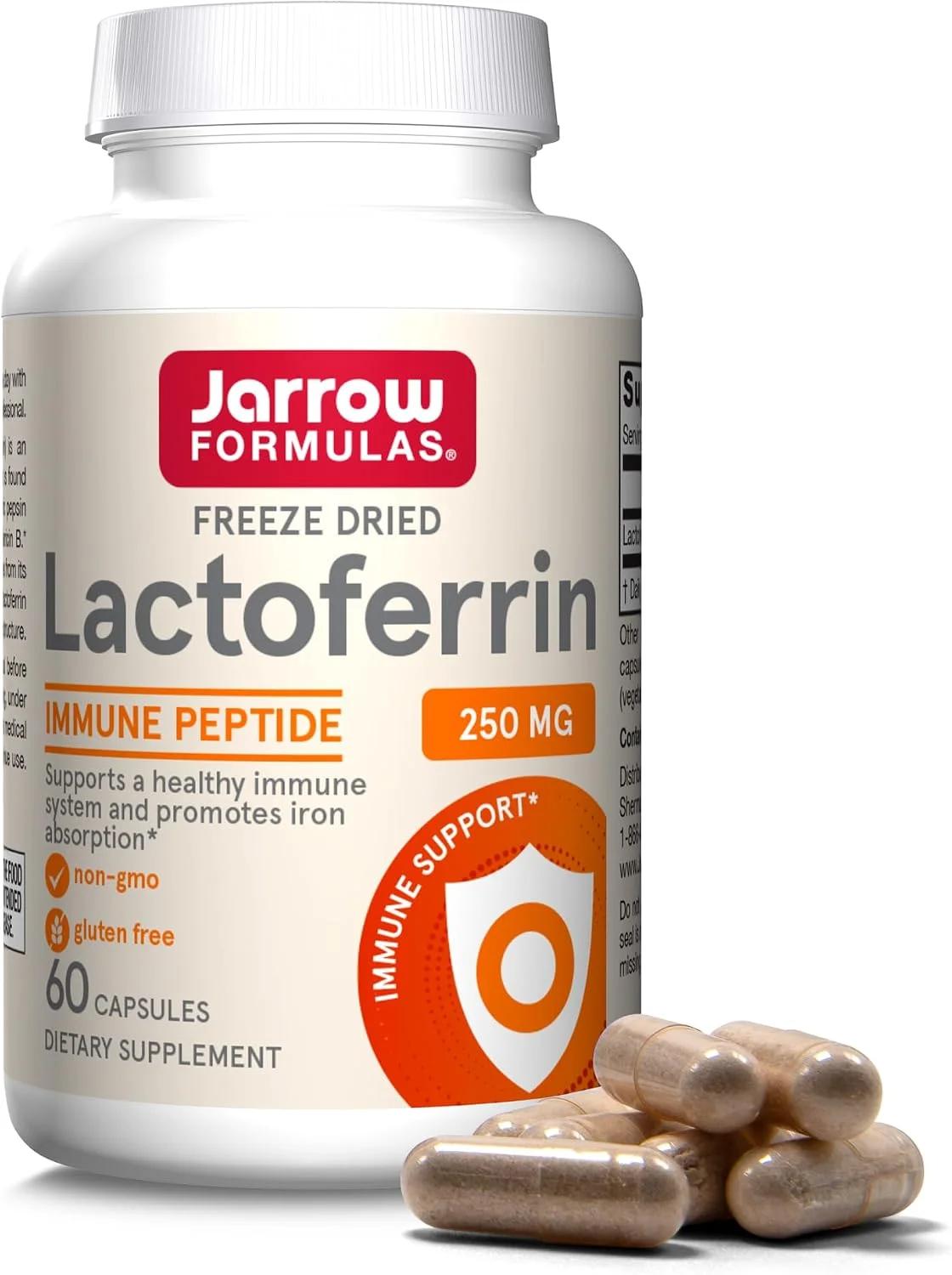 Jarrow Formulas Lactoferrin 250 mg – 60 cápsulas