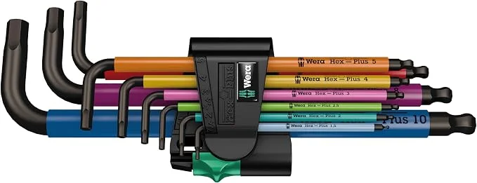Wera 950 SPKL/9 — juego de 9 llaves Allen métricas multicolor