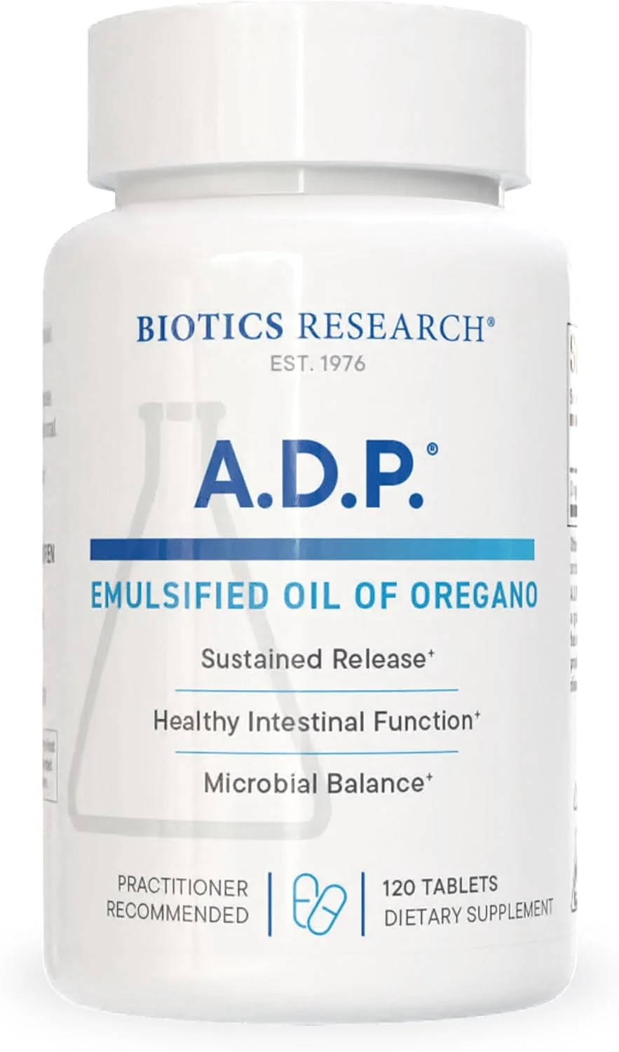 A.D.P. Aceite de Orégano Emulsionado 50 mg · 120 tab.