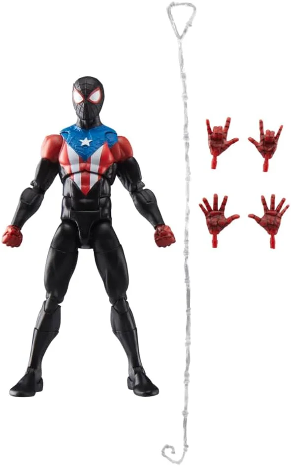 Figura Marvel Legends Miles Morales traje Boricua (Marvel's Spider-Man 2, videojuego) 15 cm – Hasbro