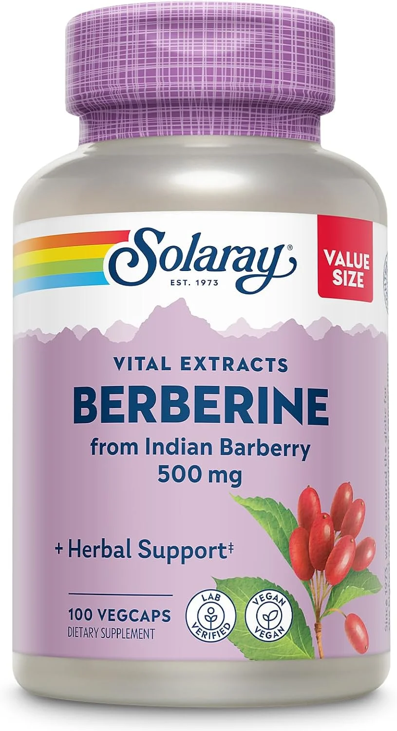SOLARAY Berberine Extract 500 mg – 100 cápsulas