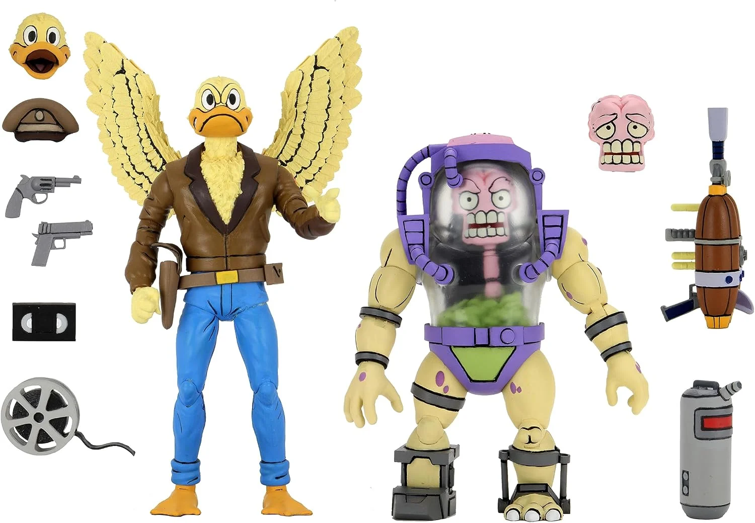 Figura Tortugas Ninja Ace Duck y Mutagen Man (Pack x2) 18 cm – NECA