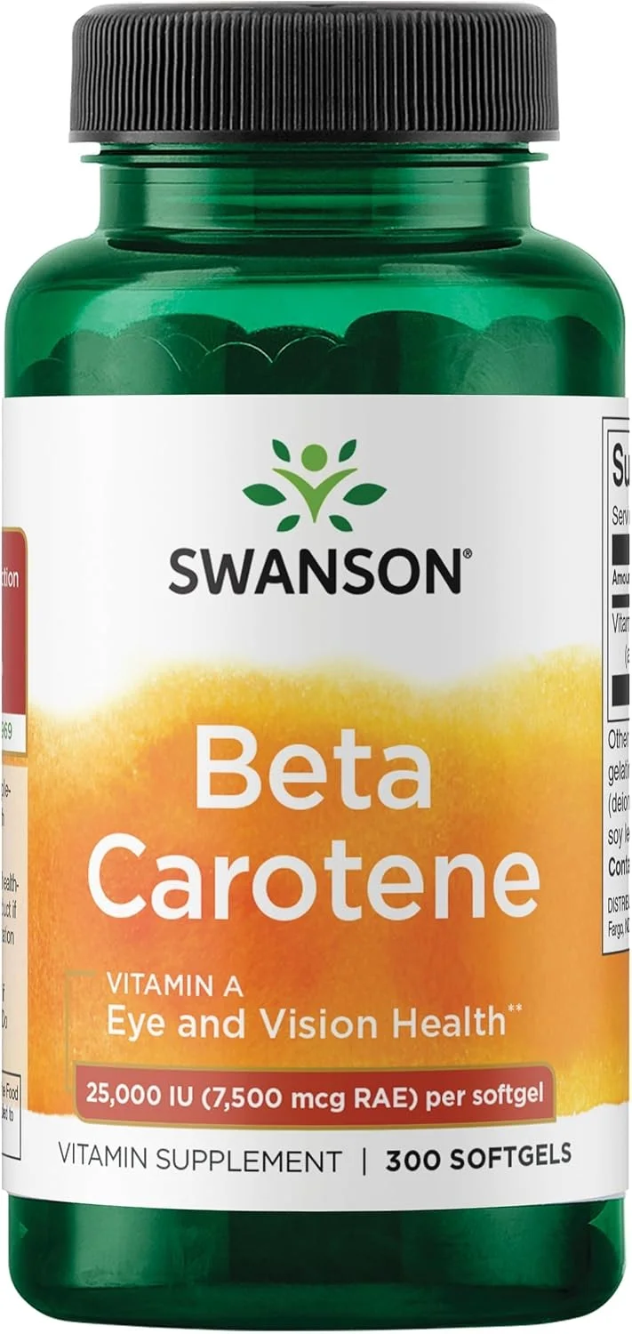 Swanson Beta-Carotene Vitamina a — 300 cápsulas blandas