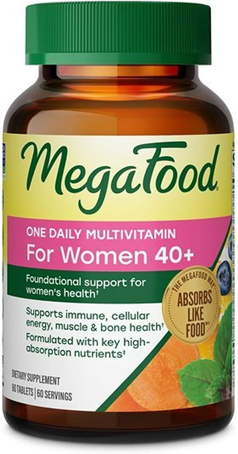 MegaFood One Daily Multivitamin mujeres 40+ 22 nutrientes — 60 tabletas