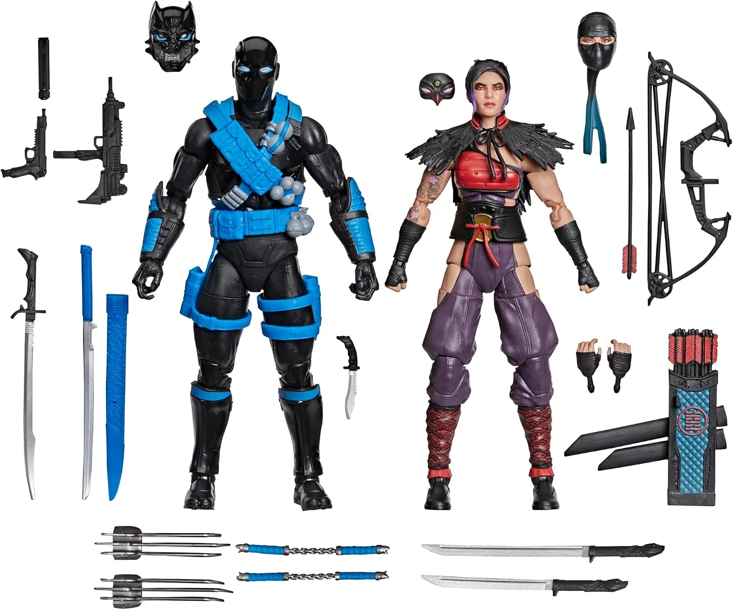 Pack x2 figuras G.I. Joe Classified Series Ninja Force Snake Eyes y Kim Jinx Arashikage #223 15 cm – Hasbro