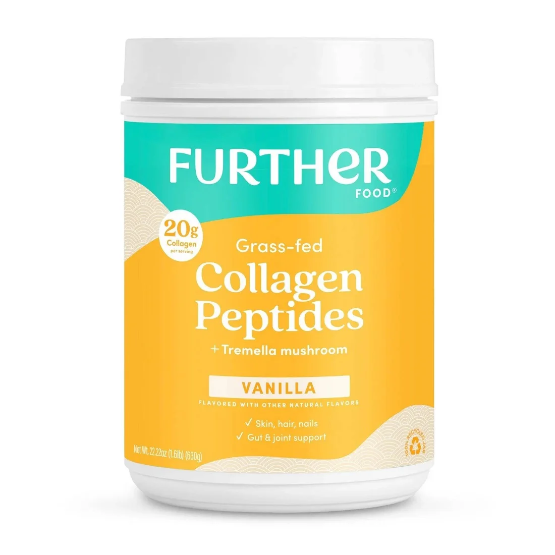 Further Food Colágeno en polvo vainilla — 22 oz / 30 porciones