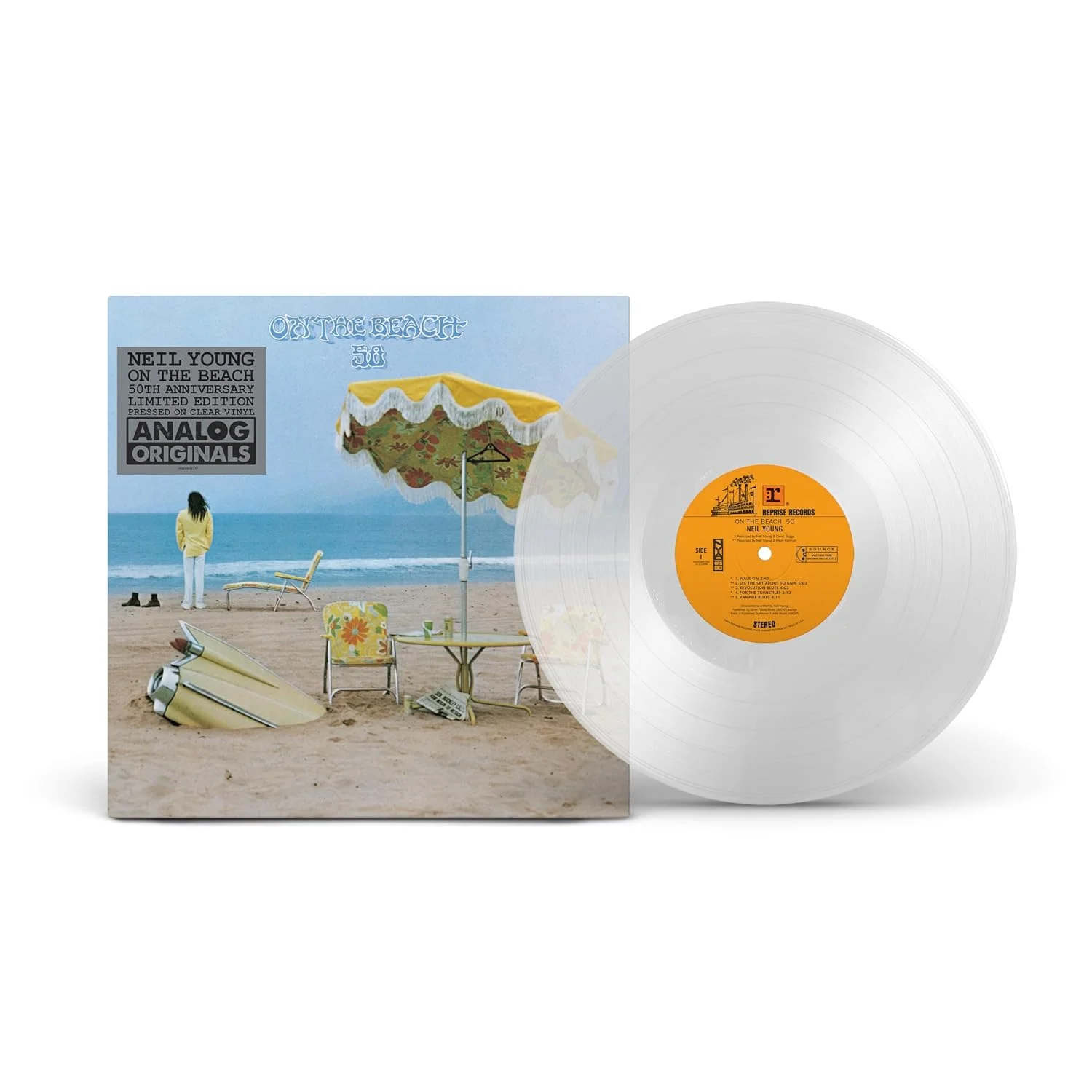 Neil Young – On the Beach, Edición 50 aniversario (Vinilo, LP color transparente, edición limitada)
