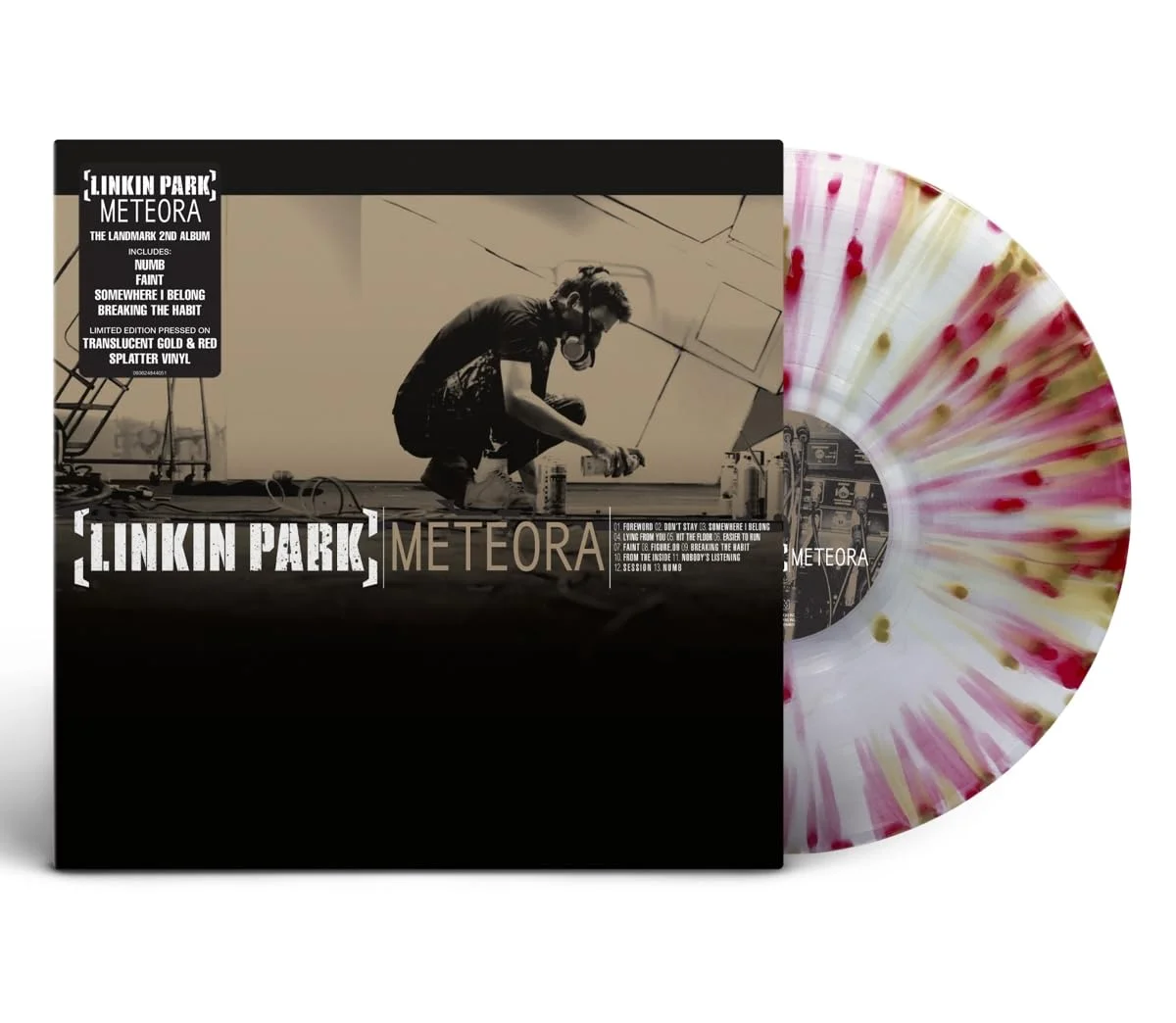 Linkin Park – Meteora (Vinilo, LP, color splatter dorado y rojo)