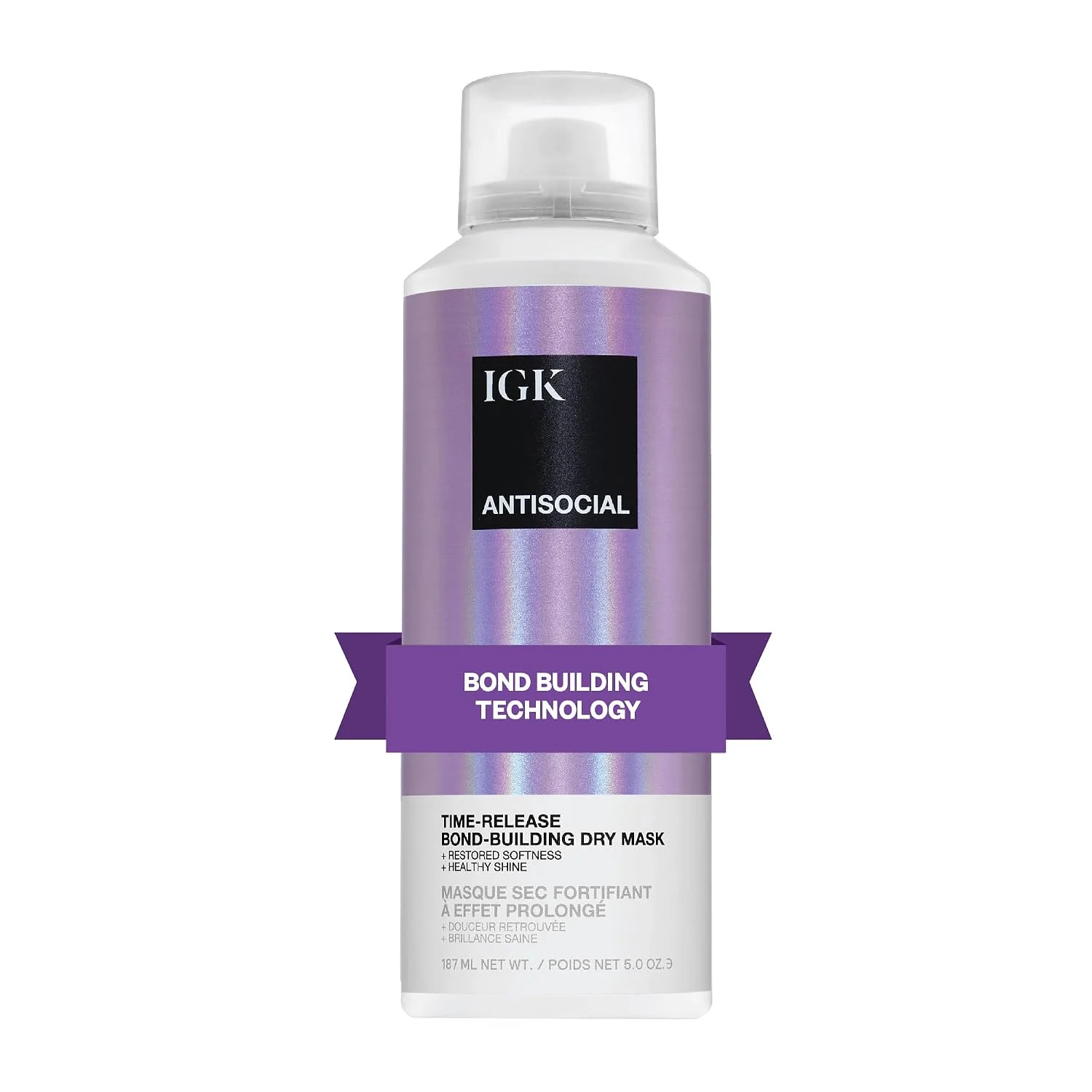 IGK Antisocial mascarilla en spray sin enjuague para cabello seco · 148 ml