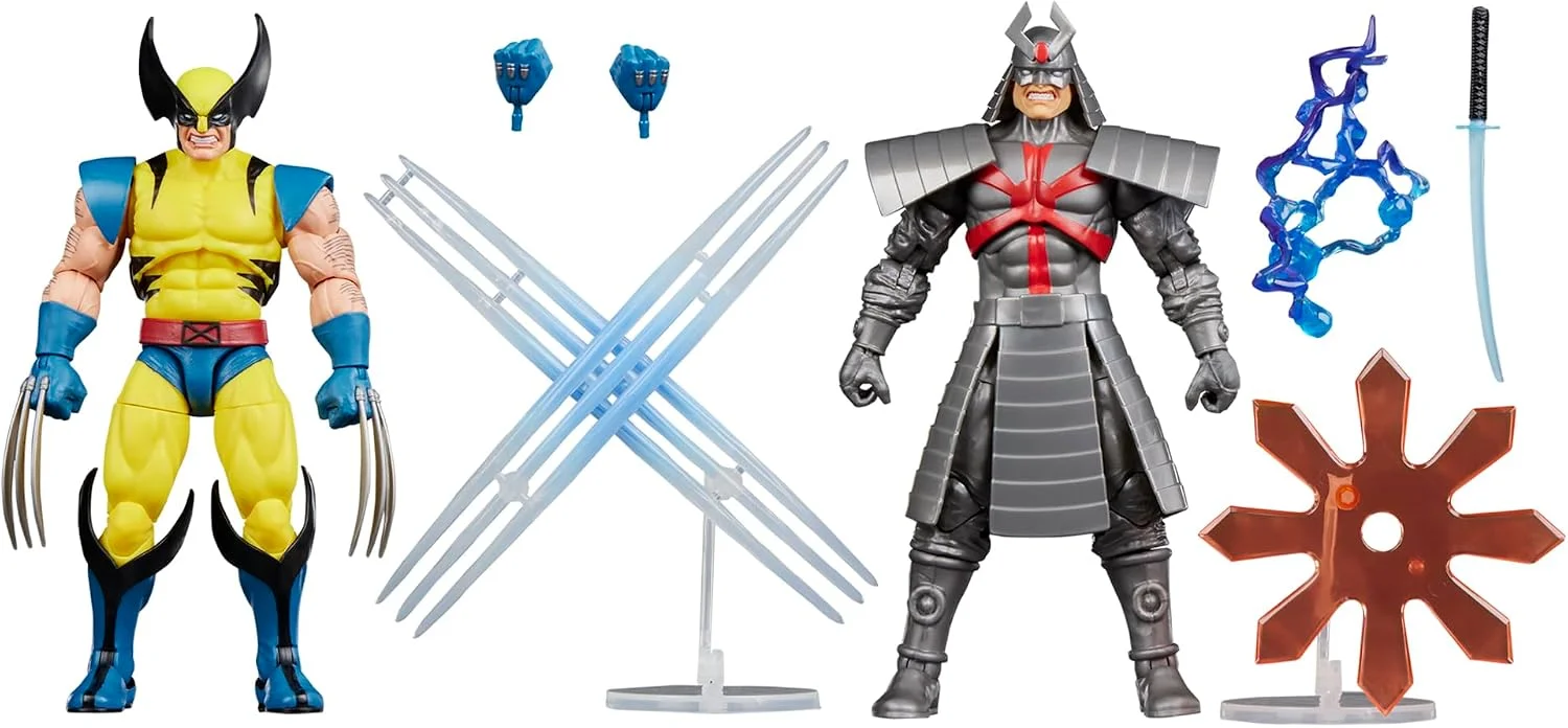 Figura Marvel Legends Pack x2 Wolverine vs Silver Samurai (Gamerverse, Retro) 15 cm – Hasbro