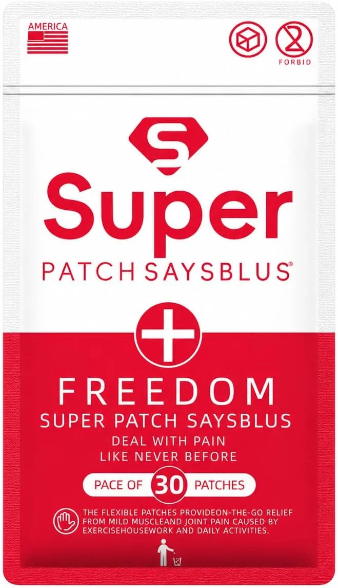 SAYSBLUS Freedom — bolsa de 30 parches adhesivos