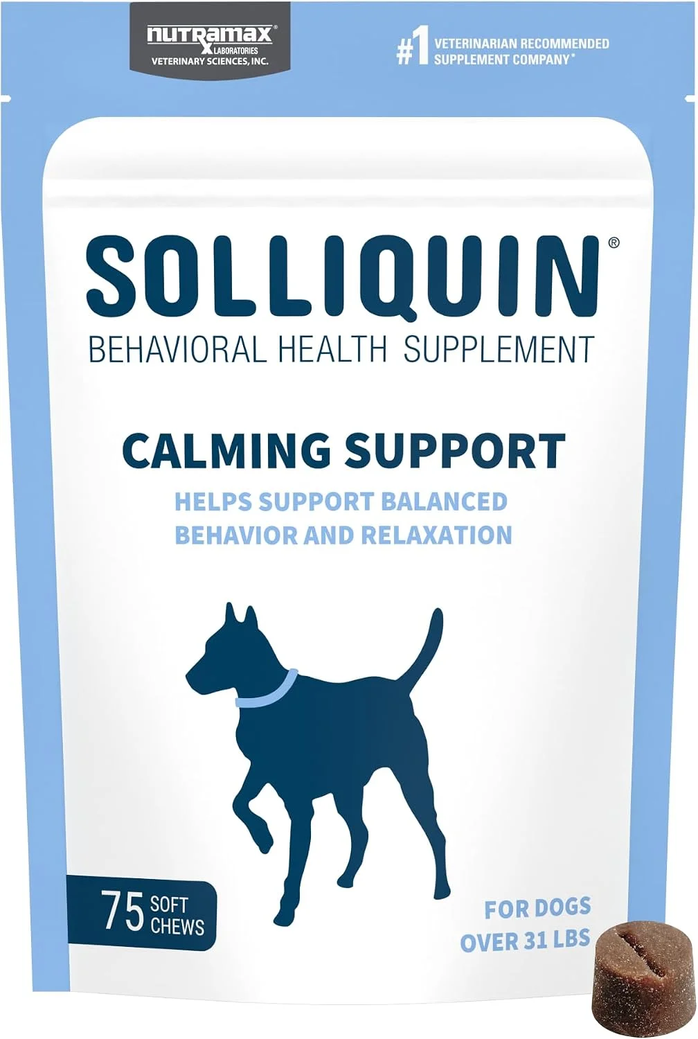 Nutramax Solliquin para perros · 75 masticables blandos