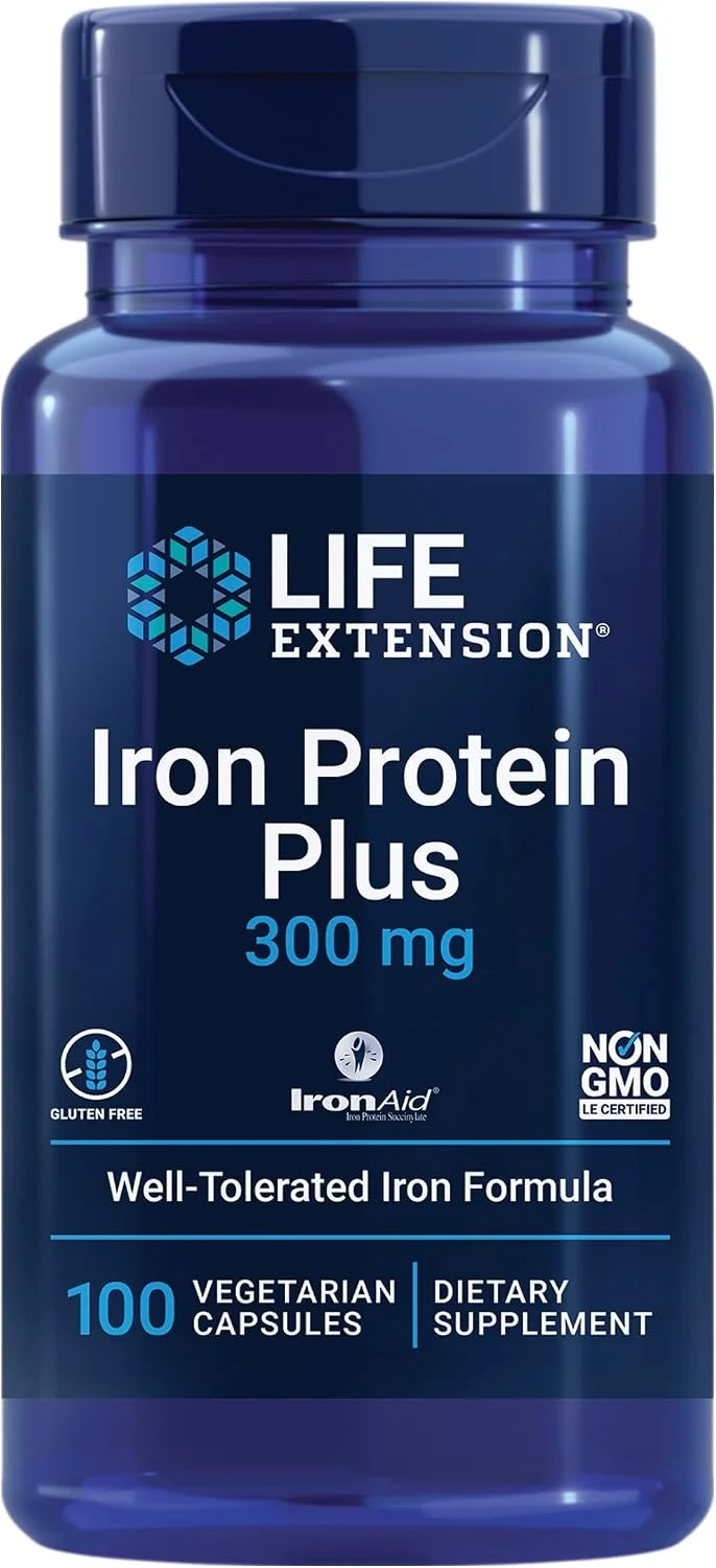 Life Extension Iron Protein Plus – 100 cápsulas