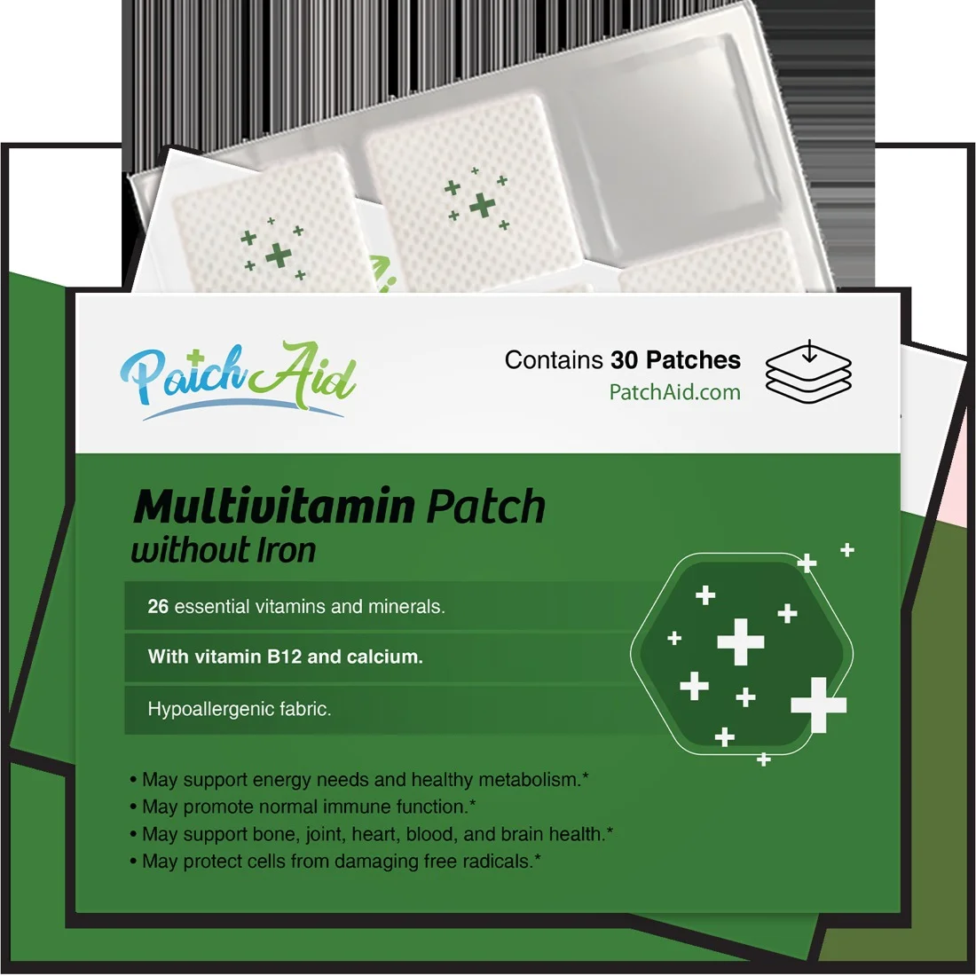 PatchAid Multivitamin Plus sin hierro — 30 parches