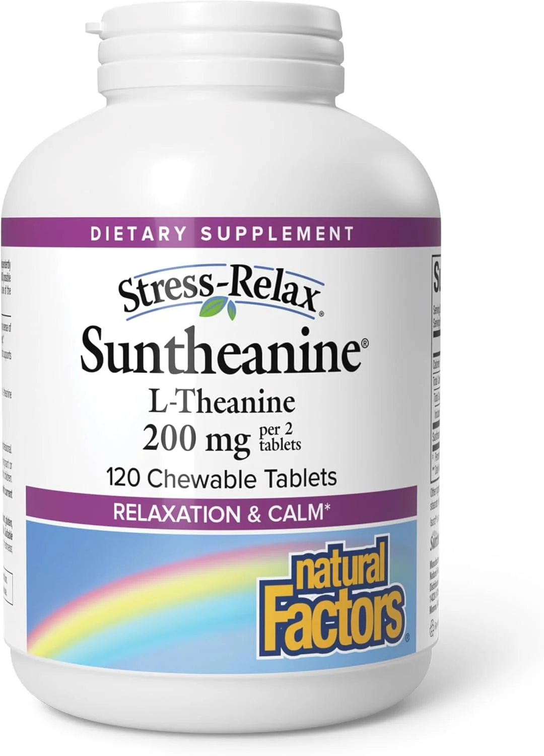 Suntheanine L-Teanina 100 mg · 120 tabletas masticables