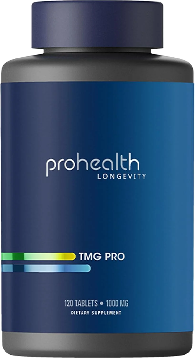 TMG Trimetilglicina (Betaína Anhidra) 1000 mg · 120 tabletas