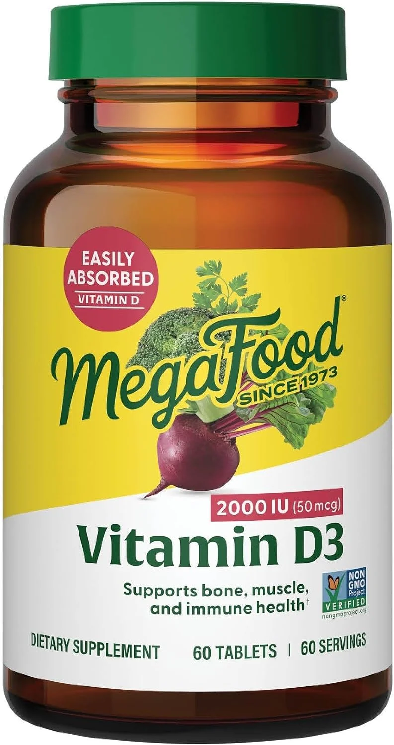 MegaFood Vitamina D3 2000 UI (50 mcg) — 60 tabletas