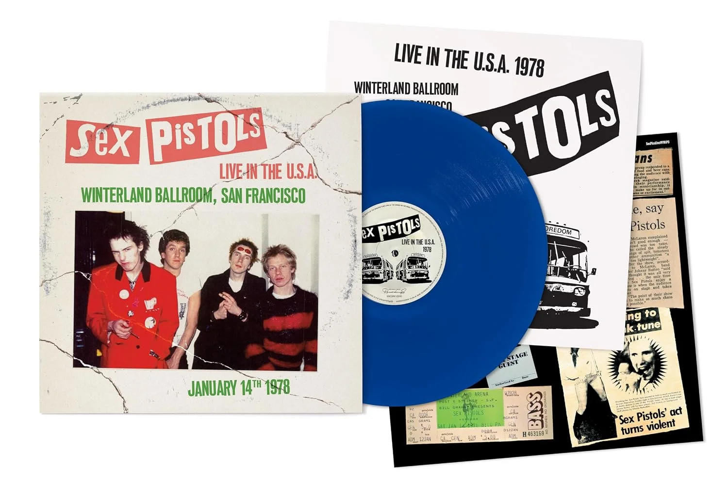 Sex Pistols – Live in the U.S.a. 1978: Winterland Ballroom, San Francisco (Vinilo, LP, vinilo azul)