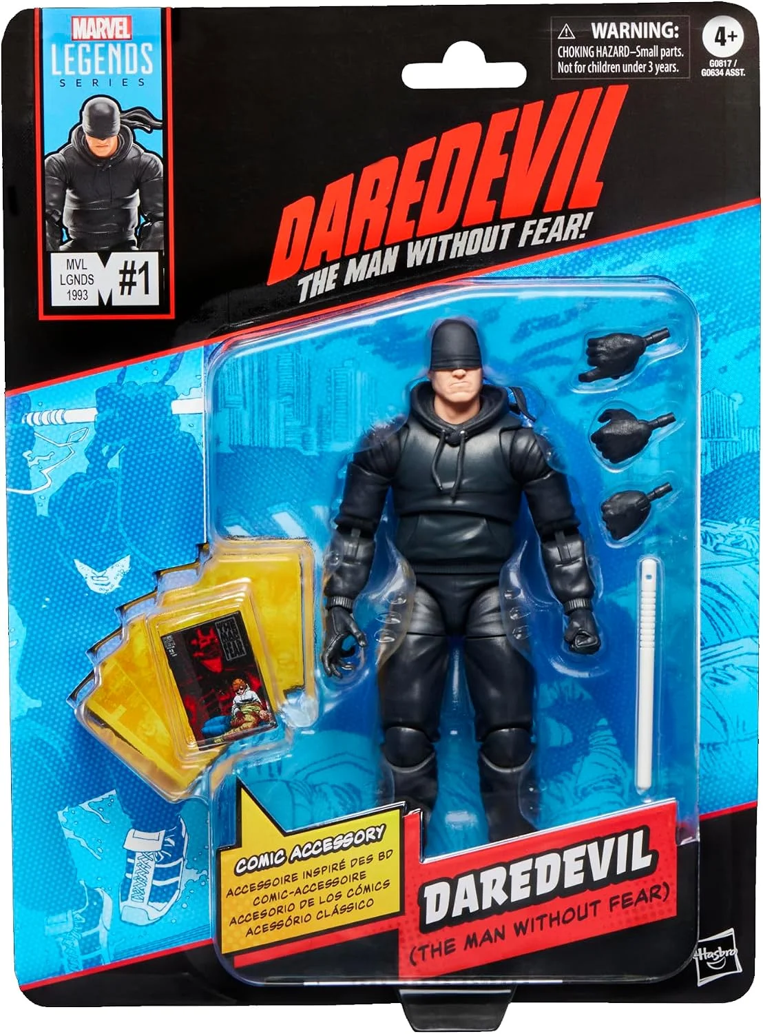 Figura Marvel Legends Daredevil (The Man Without Fear, cómics) 15 cm – Hasbro