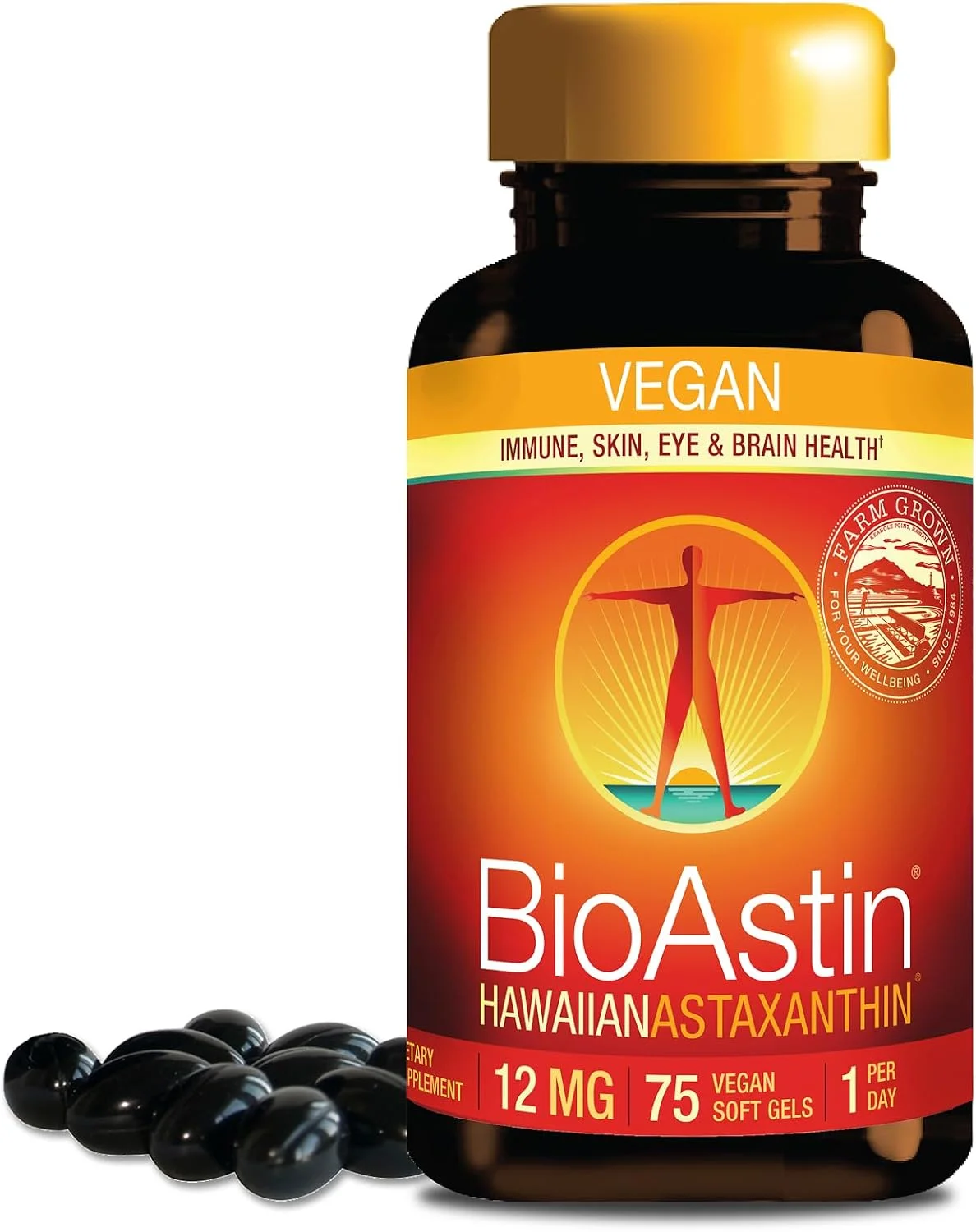 BioAstin Hawaiian Astaxanthin 12 mg · 75 cápsulas blandas
